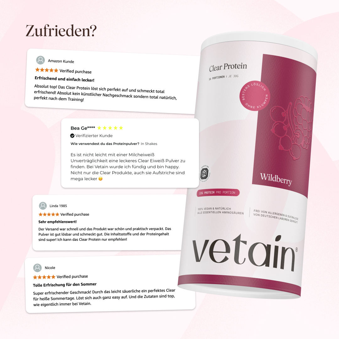 Vetain Clear Protein Wildberry proteine clear 480g frutti bosco