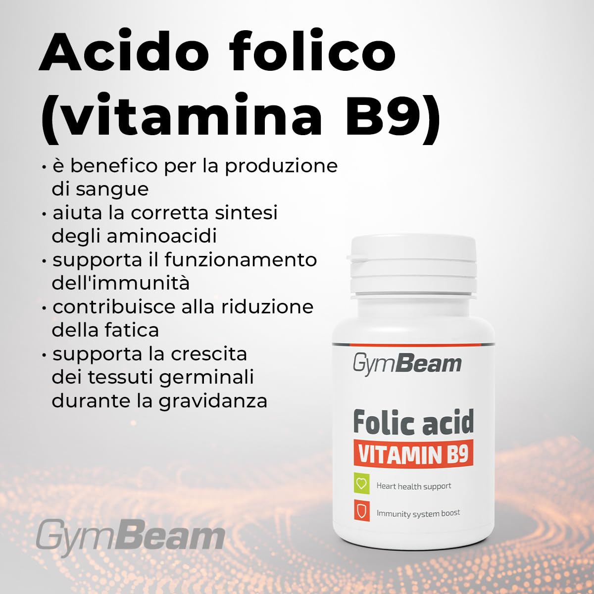 GymBeam Vitamine Acido Folico B9 800µg 90 compresse
