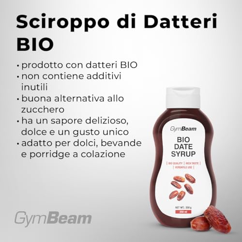 GymBeam Sciroppo di Datteri BIO 250 ml Dolcificante Naturale