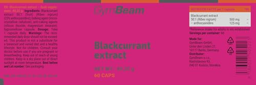 GymBeam Ribes Nero estratto capsule 50:1 circolazione