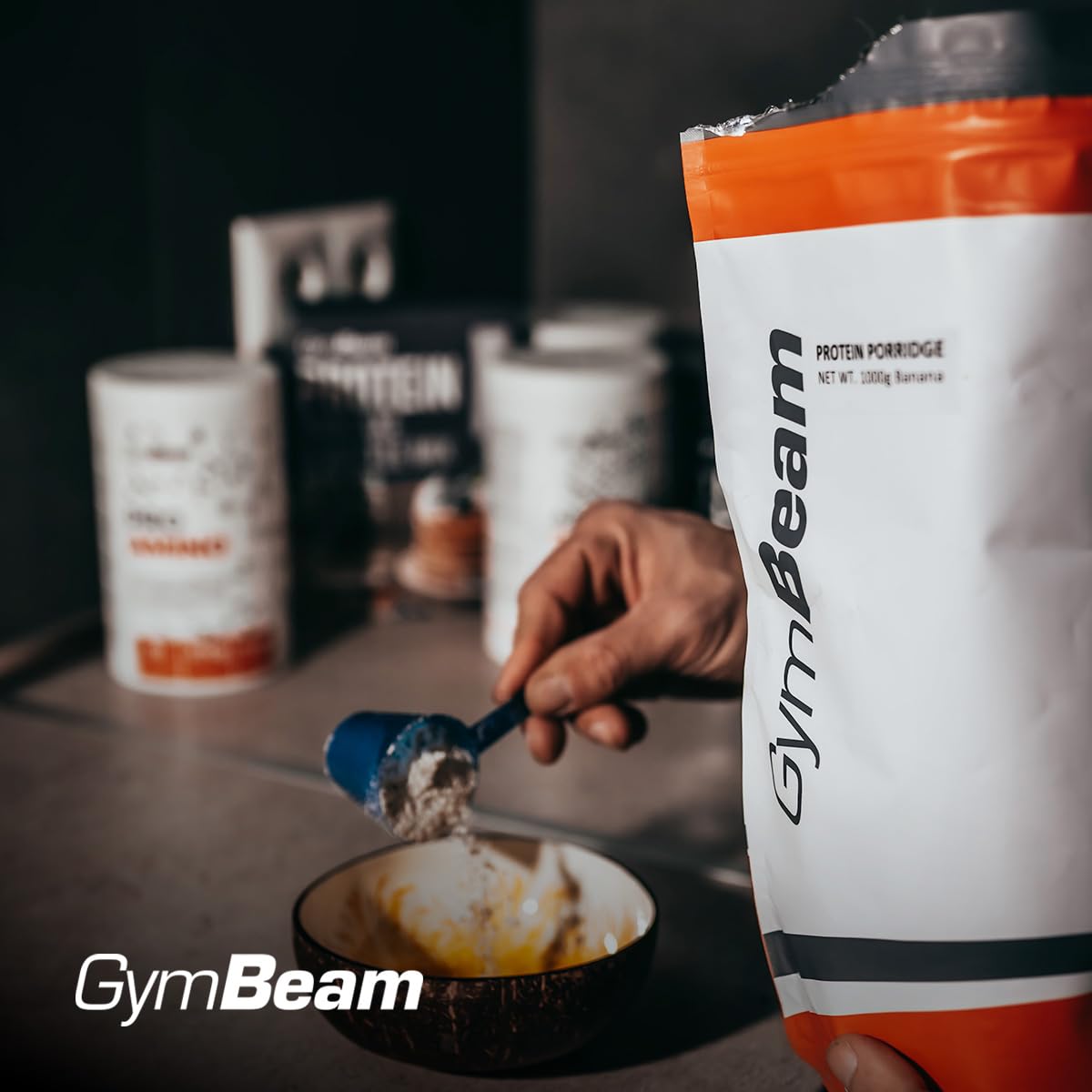 GymBeam Porridge Proteico Banana 1000 g con 24 g Proteine
