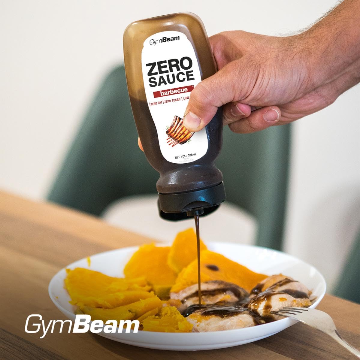 GymBeam Alimentazione Salsa Barbecue ZERO 320 ml Senza Zucchero