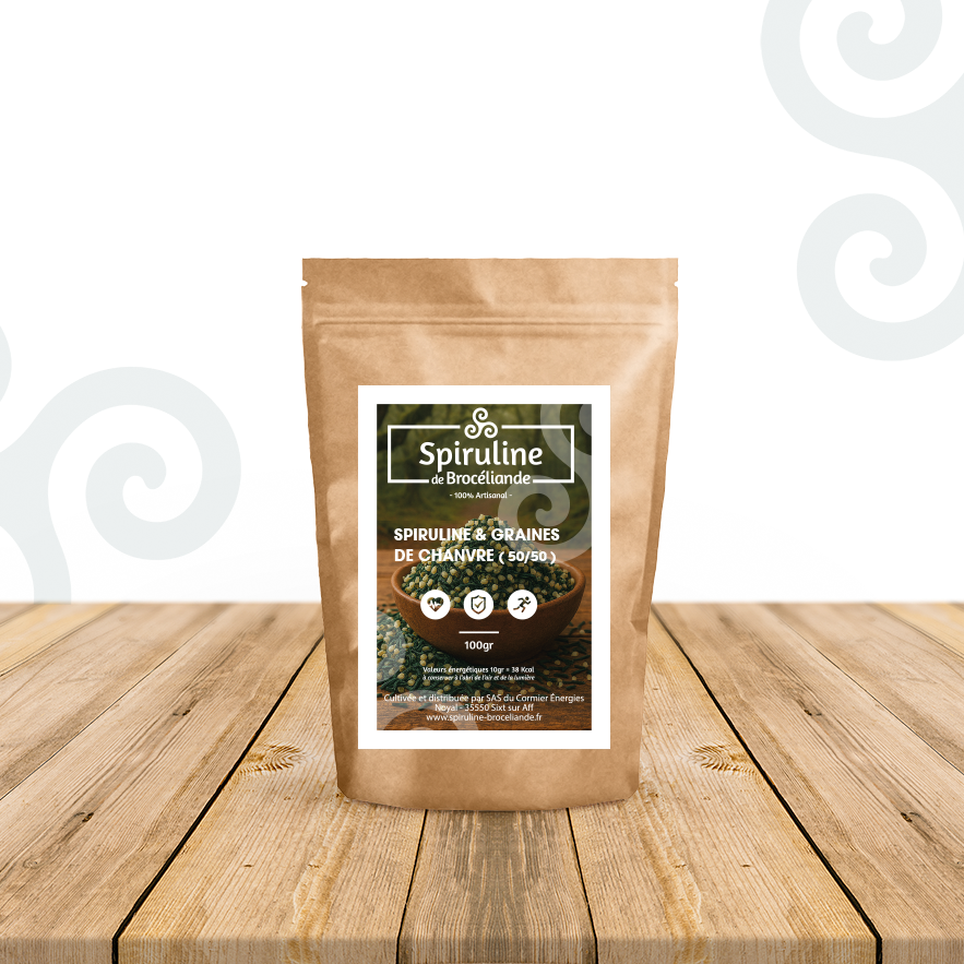 Spiruline de Brocéliande Spirulina Semi Canapa 100 g