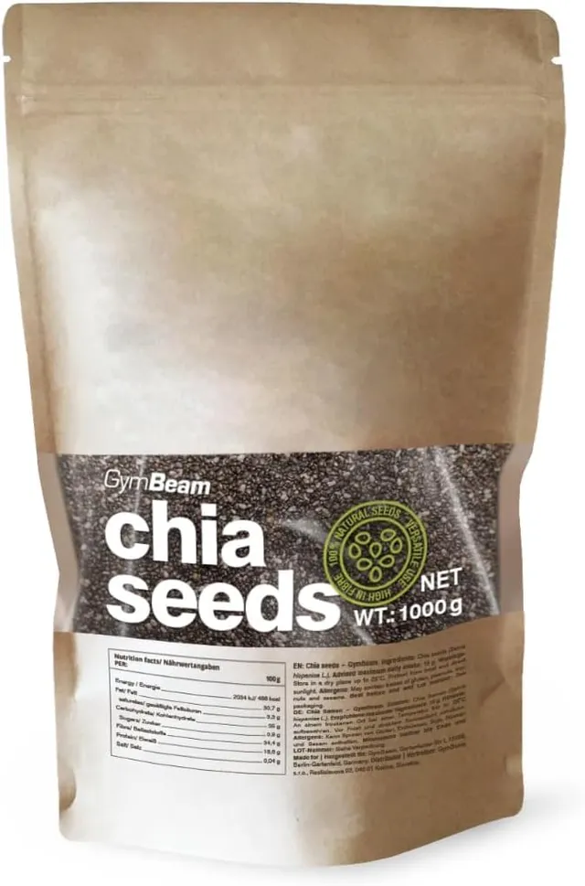 GymBeam Alimentazione Semi di Chia superfood 900g vegani