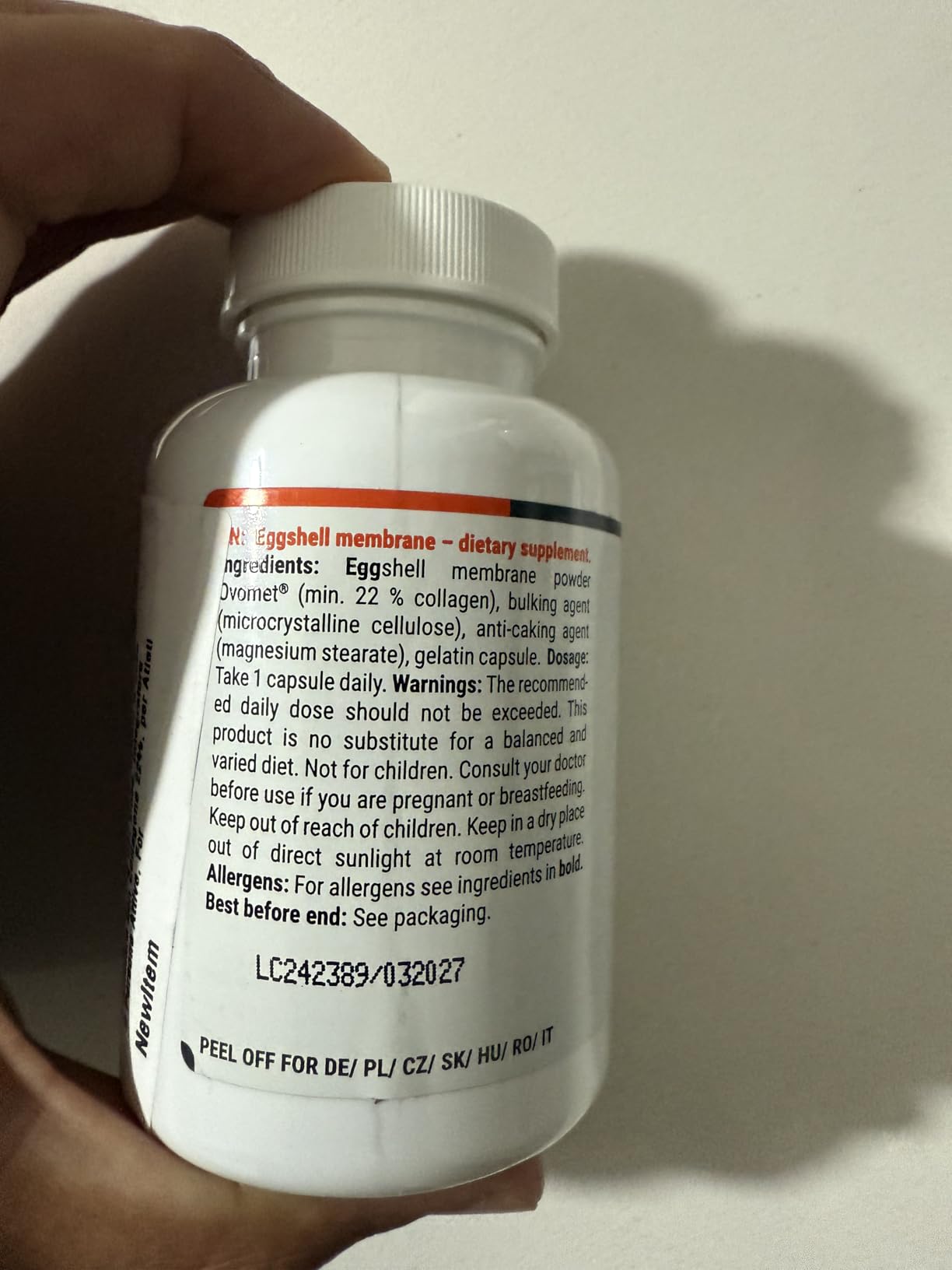 GymBeam Membrana Guscio Uovo Collagene 60 Capsule