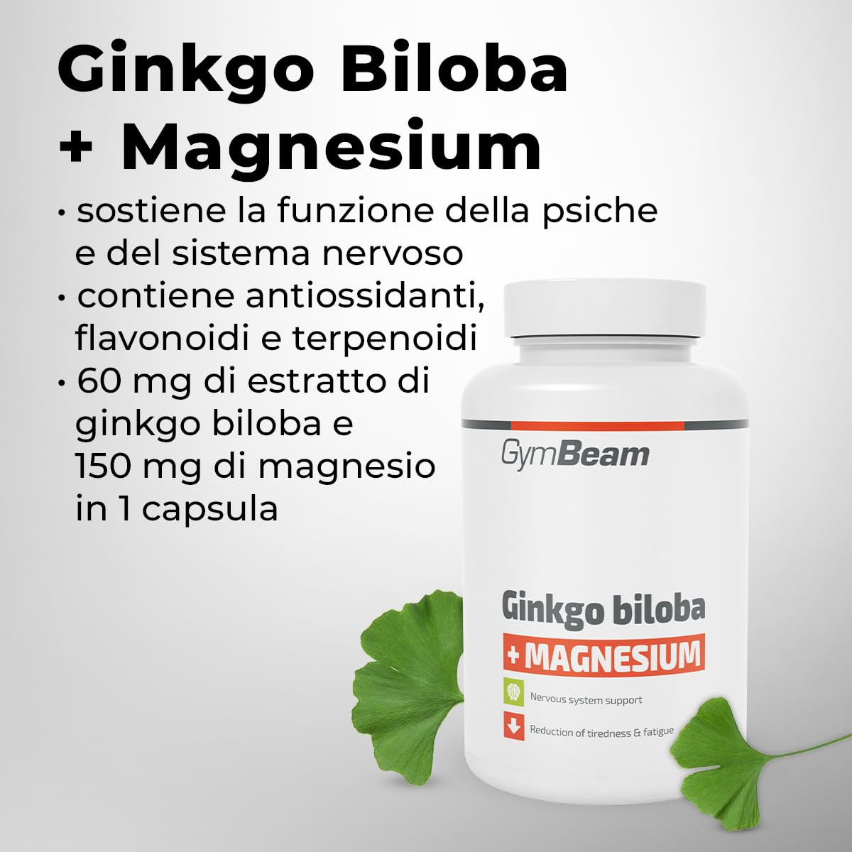 GymBeam Minerali Ginkgo Biloba Magnesio 90 capsule