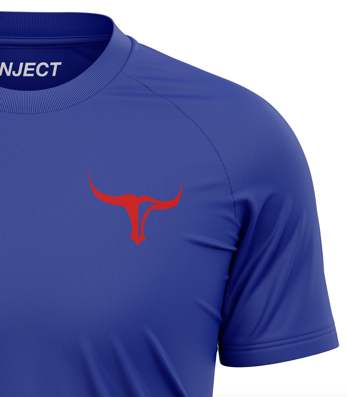 Inject Nutrition T-Shirt Performance maglietta manica raglan blu royal poliestere