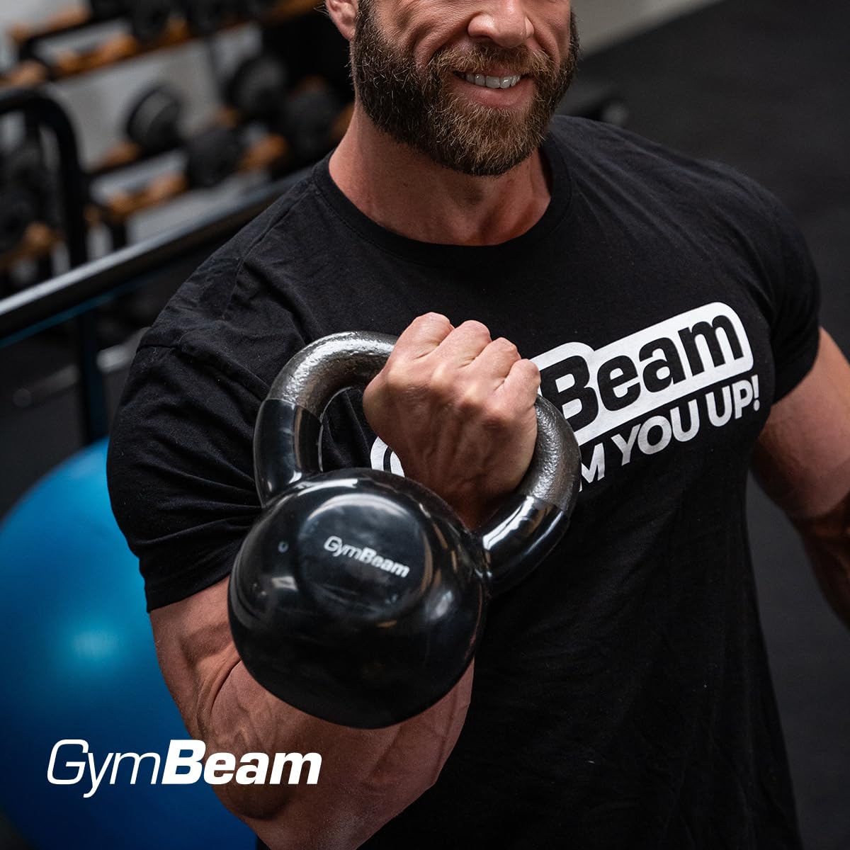 GymBeam Kettlebell 16 kg Attrezzo Fitness Ferro Vinile