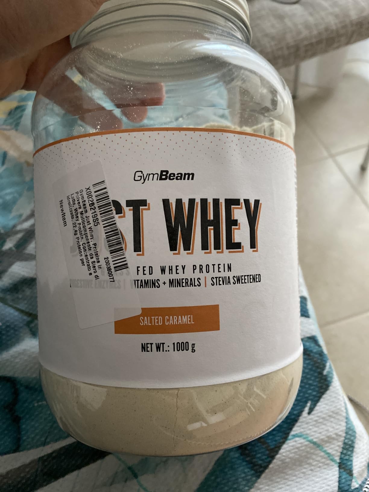 GymBeam Proteine Just Whey 1000 g Caramello Salato 22,4 g
