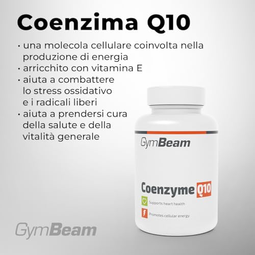 GymBeam Longevità Coenzima Q10 integratore 60 cps vitamina E