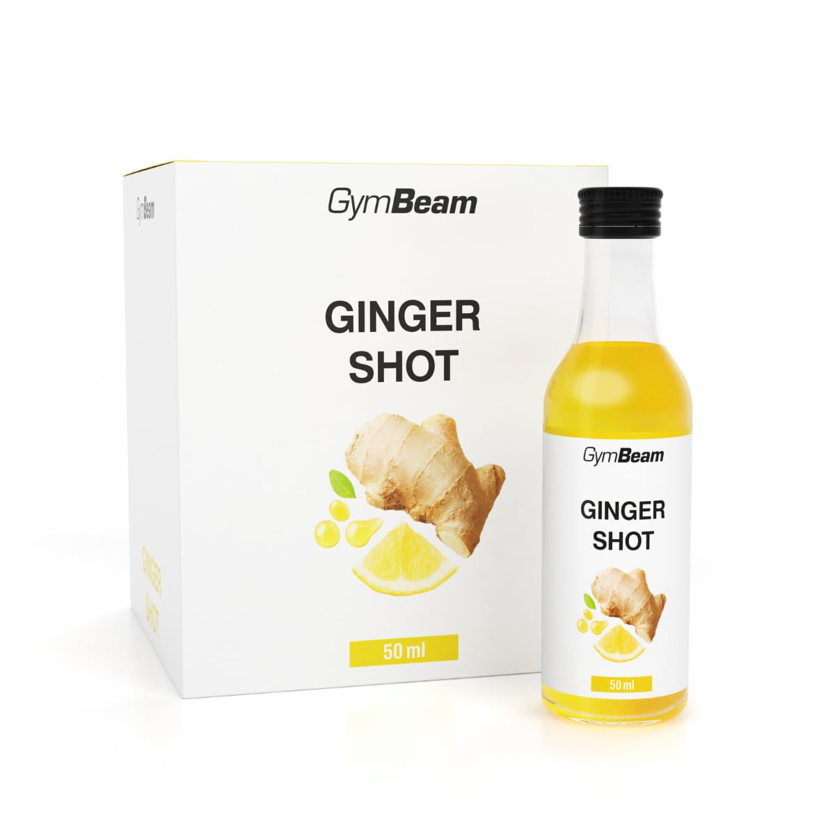 GymBeam Shot Zenzero succo 500 ml miele e limone