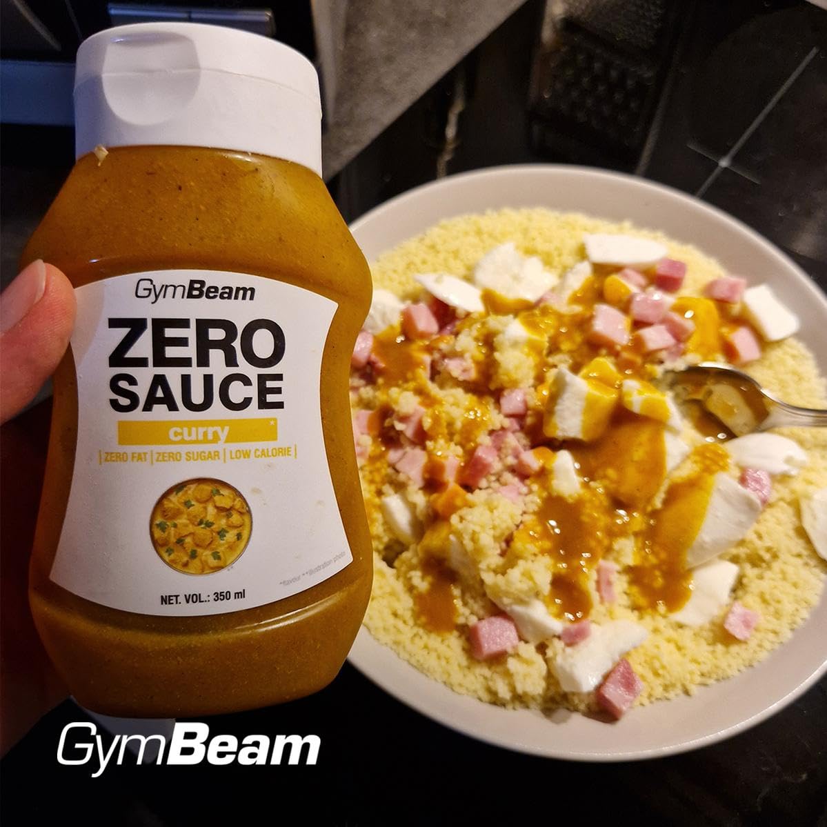 GymBeam Alimentazione Salsa Zero Curry 350 ml senza zuccheri