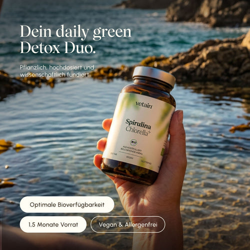 Vetain Spirulina e Chlorella Bio integratore 500 compresse vegane