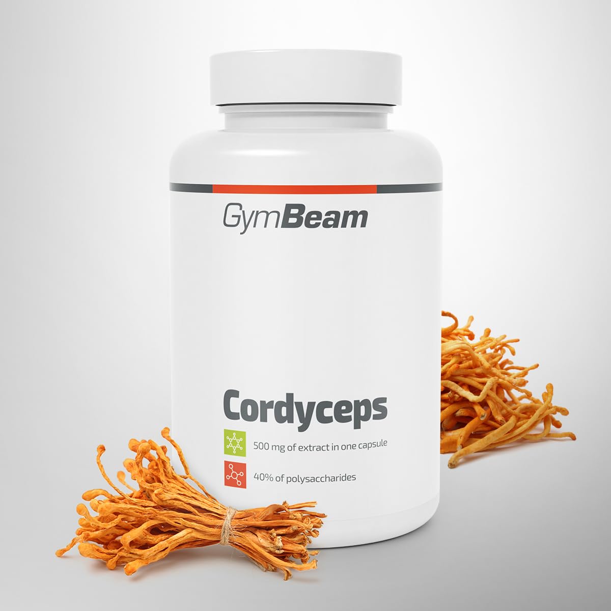 GymBeam Cordyceps Sinensis 90 Capsule 500 mg 40% Polisaccaridi