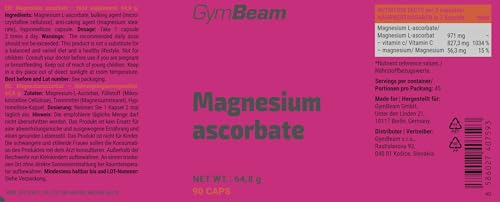 GymBeam Vitamine L-Ascorbato Magnesio capsule non acido