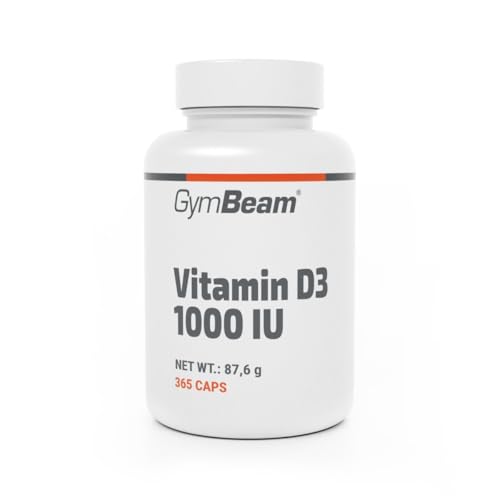 GymBeam Vitamina D3 1000 UI capsule 365 pz ossa e immunità