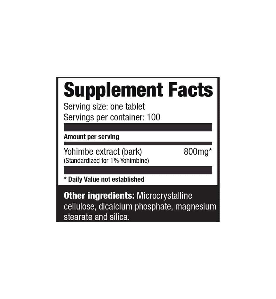 Ultimate Nutrition Yohimbe Bark Integratore Yohimbina Dimagrante