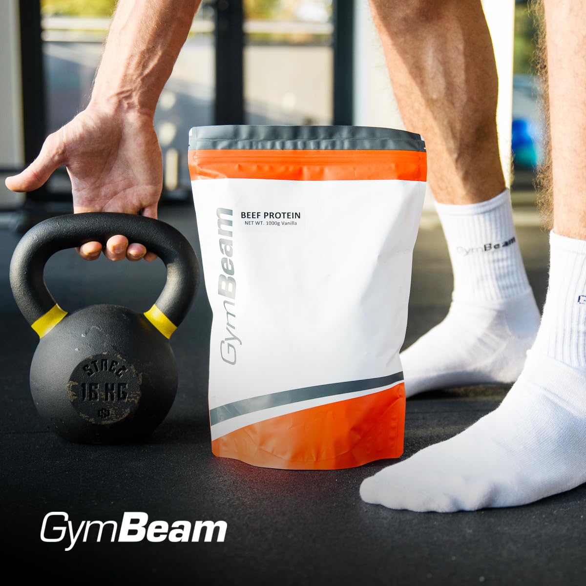 GymBeam Proteine del Manzo proteine caramello salato 1000 g