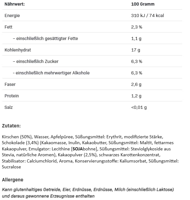AllNutrition Frulove crema cioccolato e ciliegie 300g