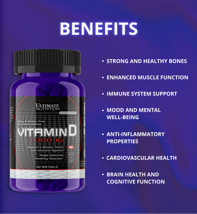 Ultimate Nutrition Vitamina D3 1000 UI Softgel 90 Capsule Ossa