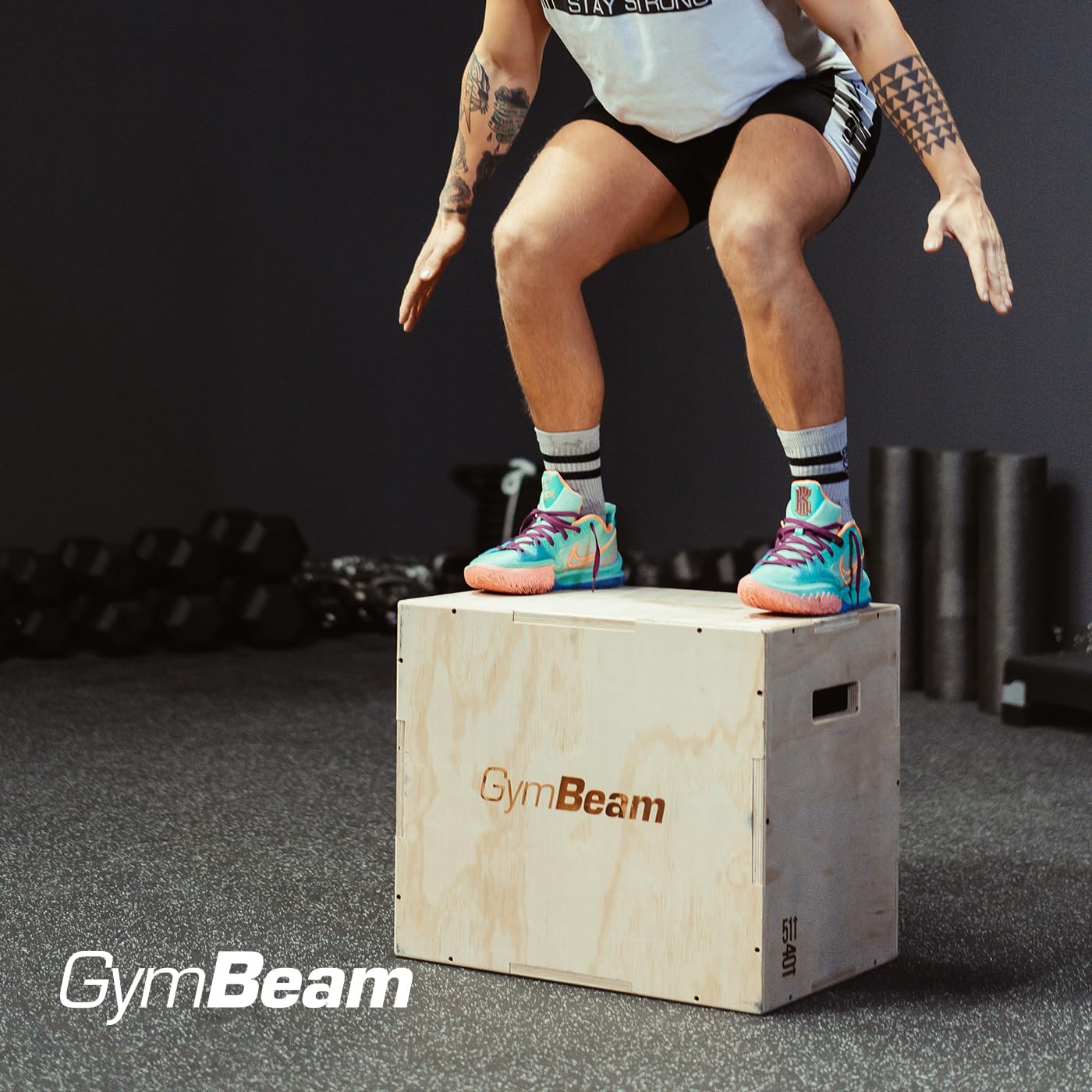 GymBeam Plyo Box box pliometrico legno 40x51x61 cm