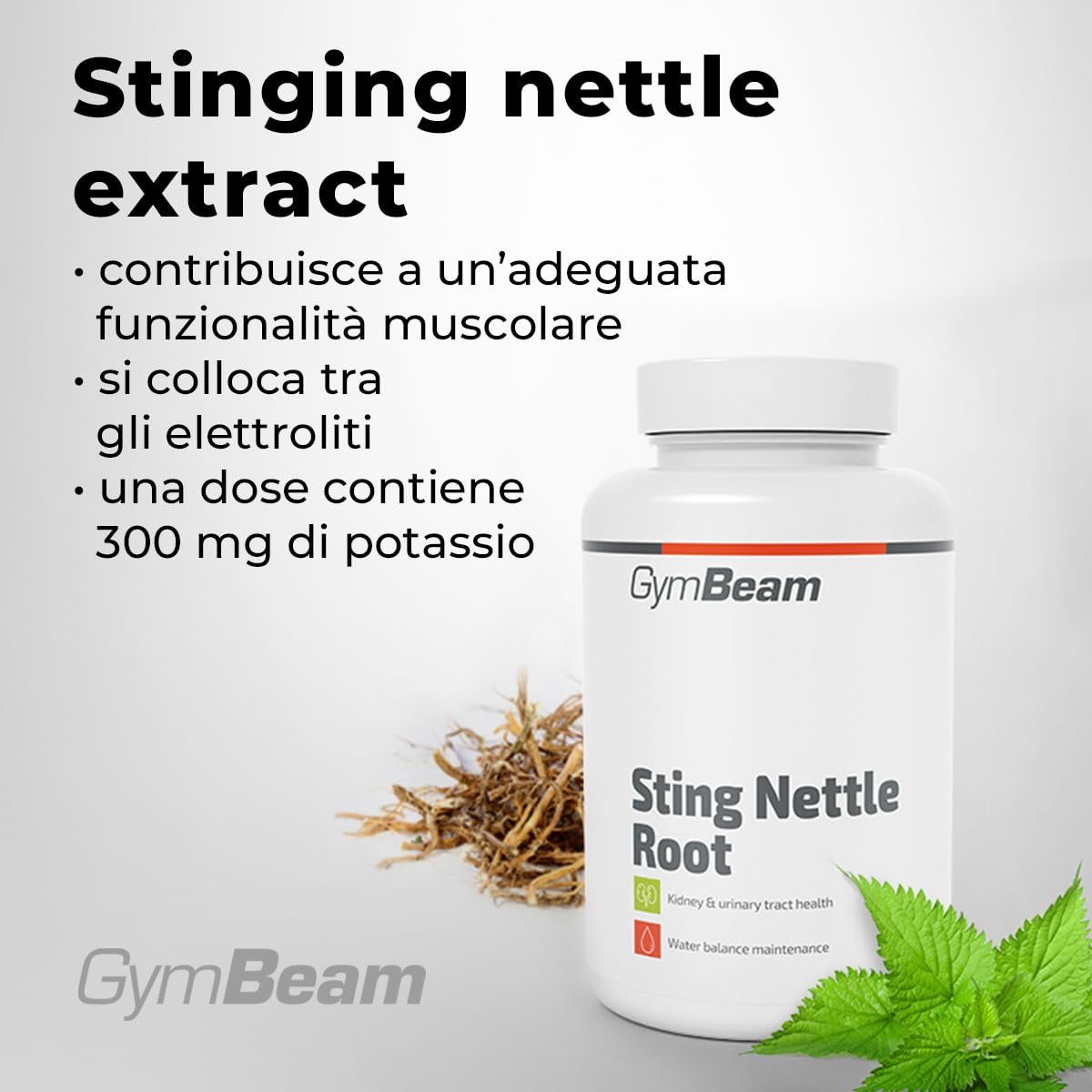 GymBeam Estratto Radice Ortica Capsule 90 pz 500 mg Vegano