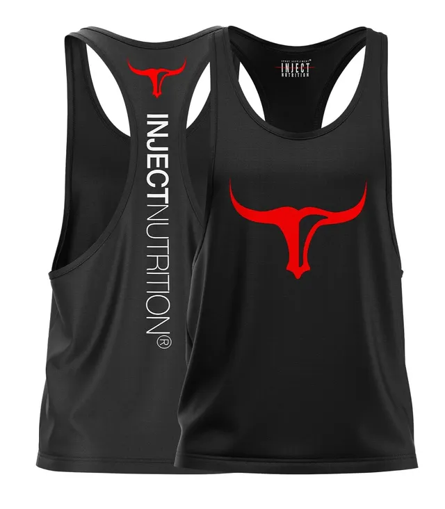 Inject Nutrition Canotte Canotta Red Torus Nero Cotone