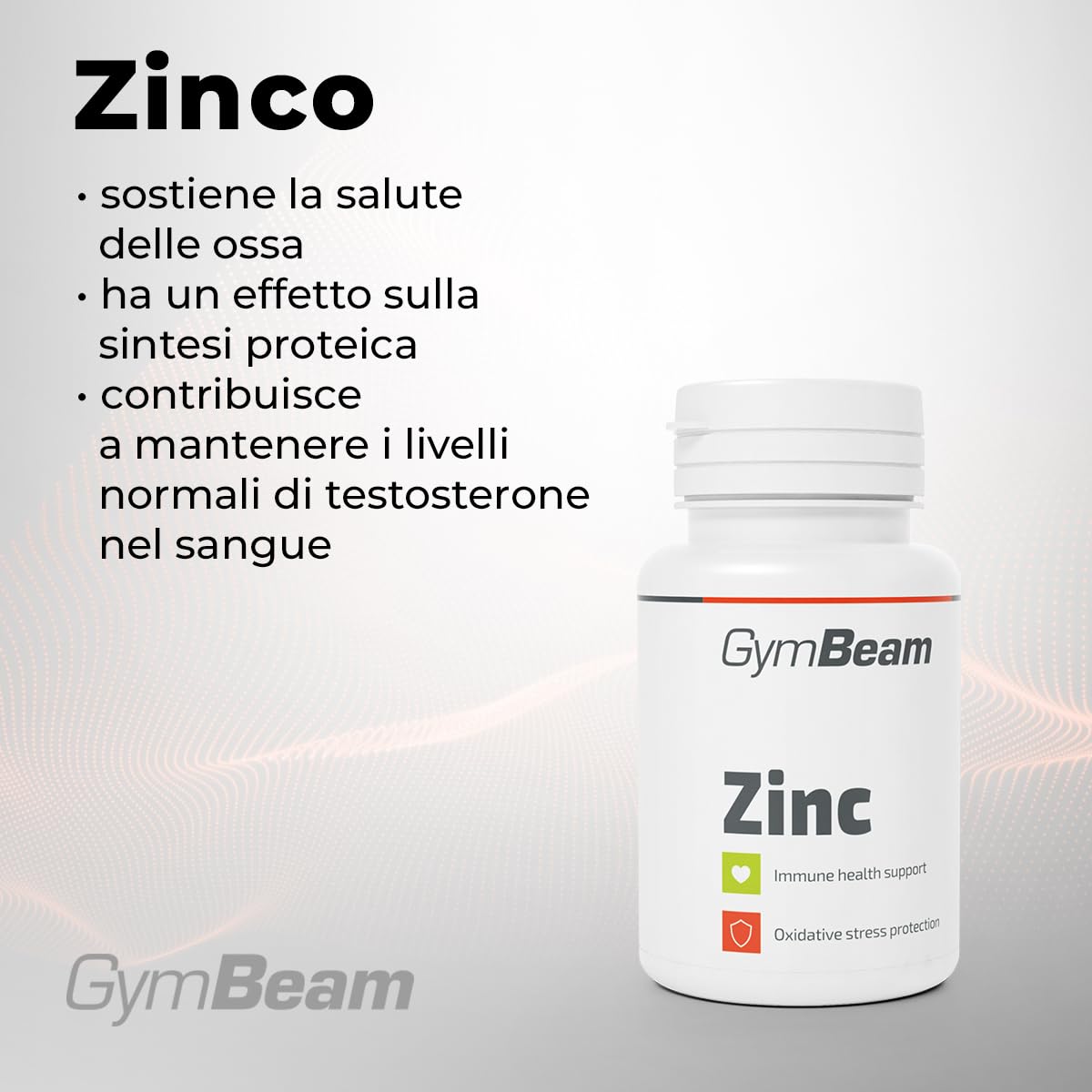 GymBeam Minerali Zinco integratore 90 tabs gusto neutro
