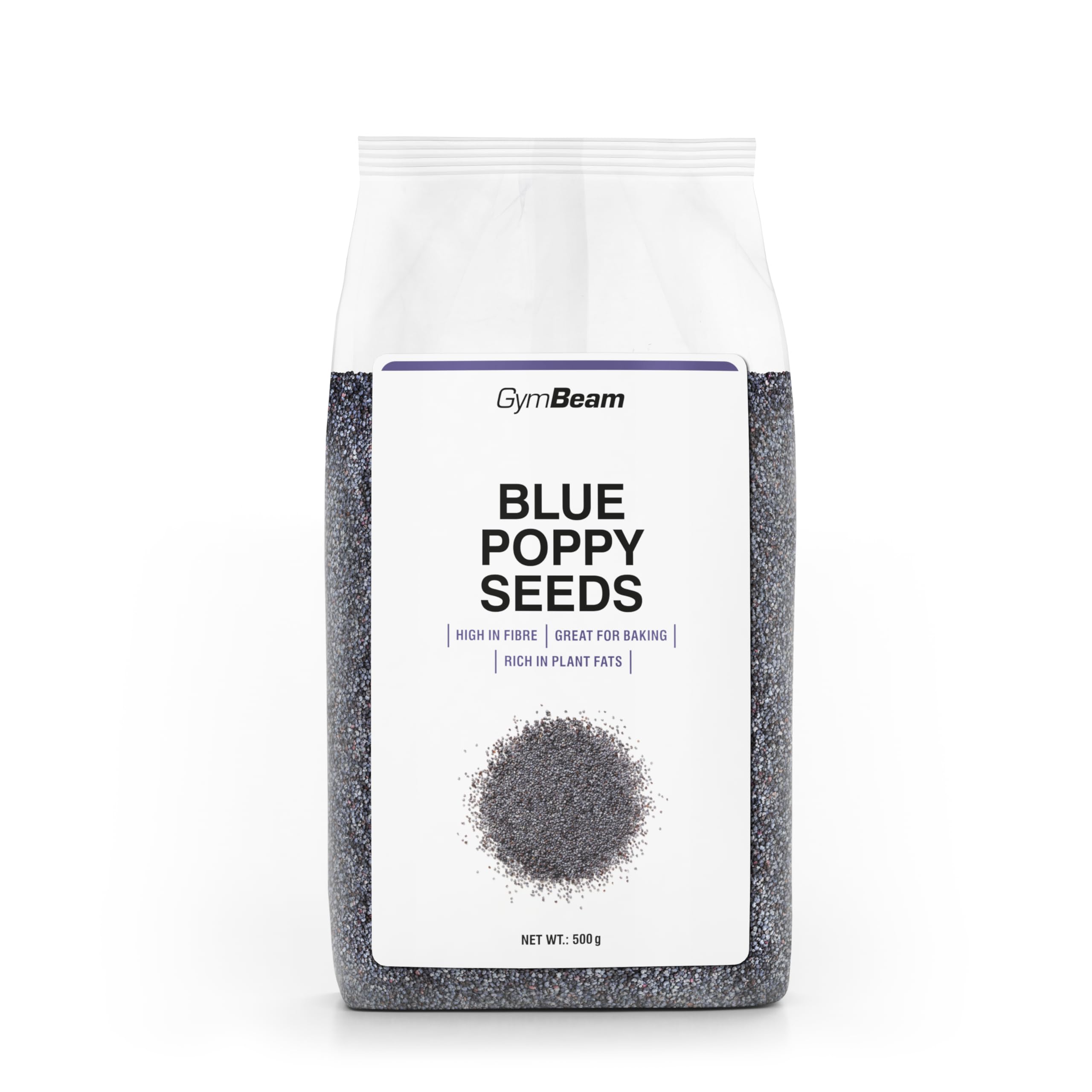GymBeam Semi di Papavero Blu 500g Superfood Vegano Fibre