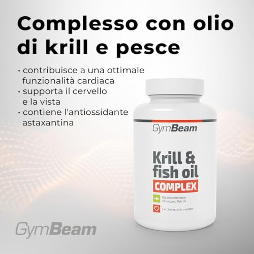 GymBeam Olio Krill e Pesce Omega 3 90 capsule EPA DHA