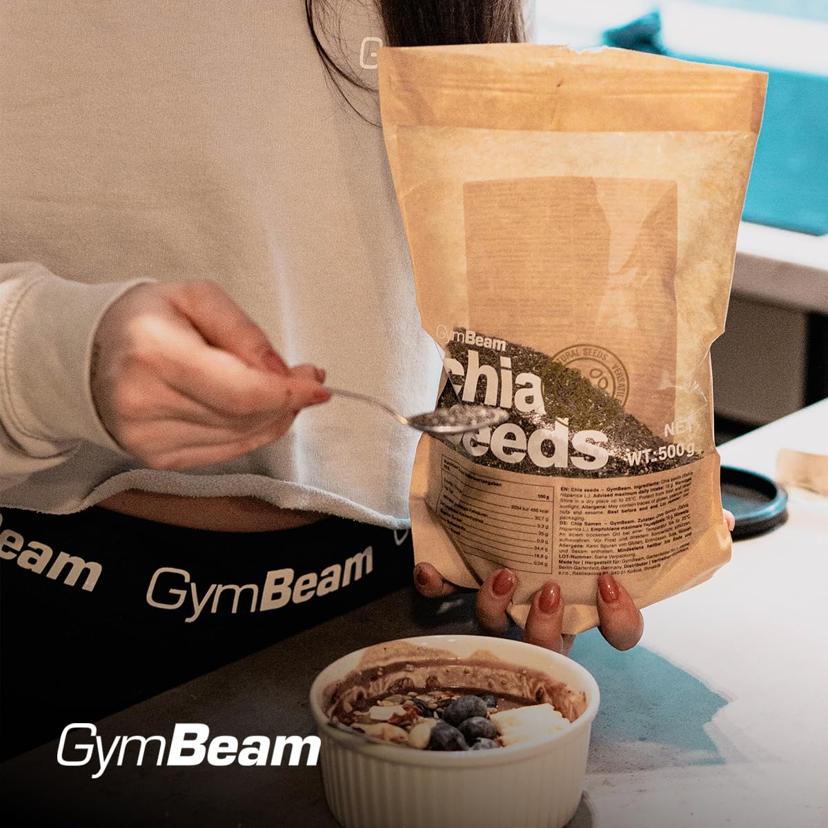 GymBeam Alimentazione Semi di Chia superfood 900g vegani