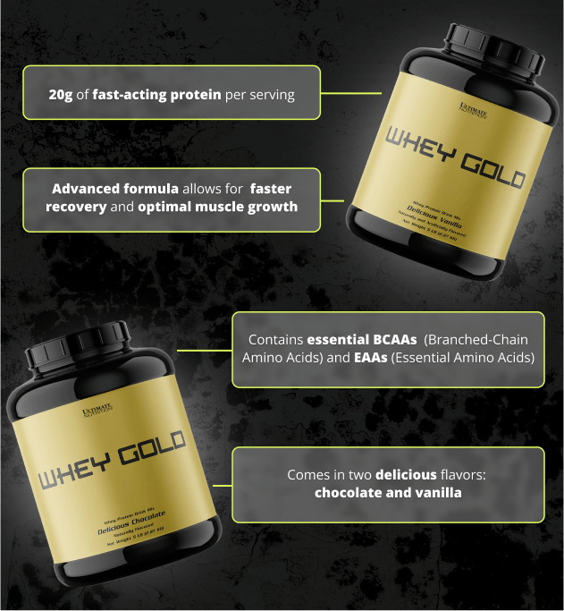 Ultimate Nutrition Whey Gold proteine whey vaniglia 2 lb 20g