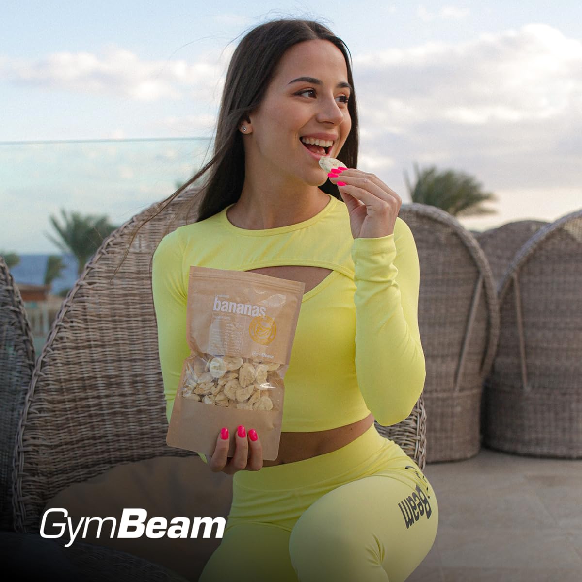 GymBeam Banane Liofilizzate 100g Snack Senza Additivi