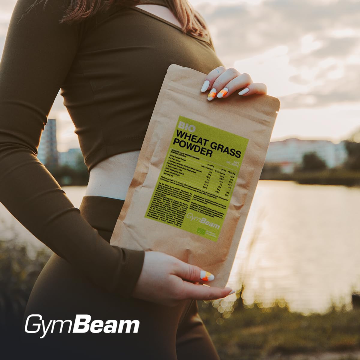 GymBeam Erba di Grano BIO 200g Polvere Vegana Fibre Clorofilla