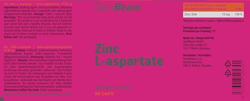 GymBeam Minerali Zinco L-Aspartato capsule 90 pz immunita