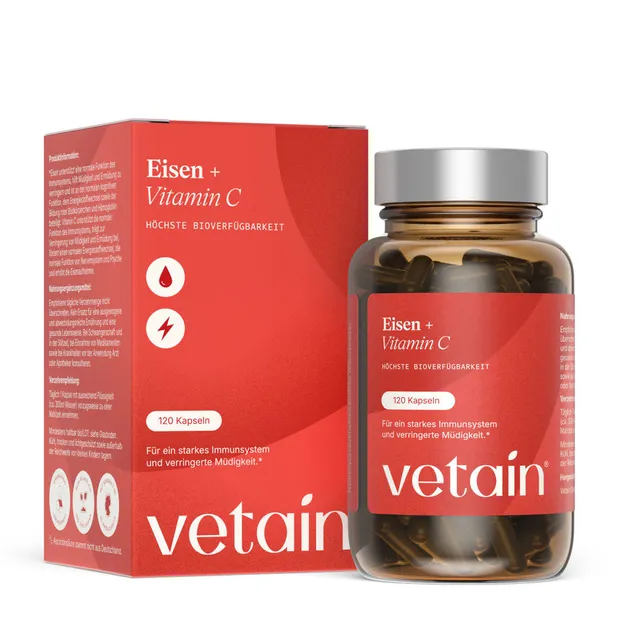 Vetain Vitamine Ferro + Vitamina C capsule 120 pezzi vegano