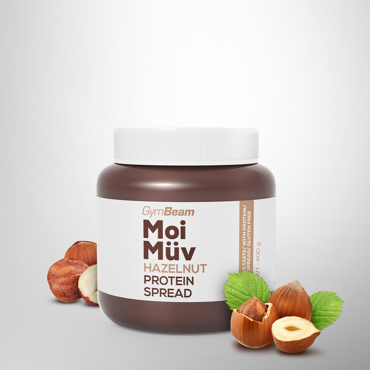 GymBeam MoiMüv Crema Proteica 400 g Nocciola Senza Zuccheri