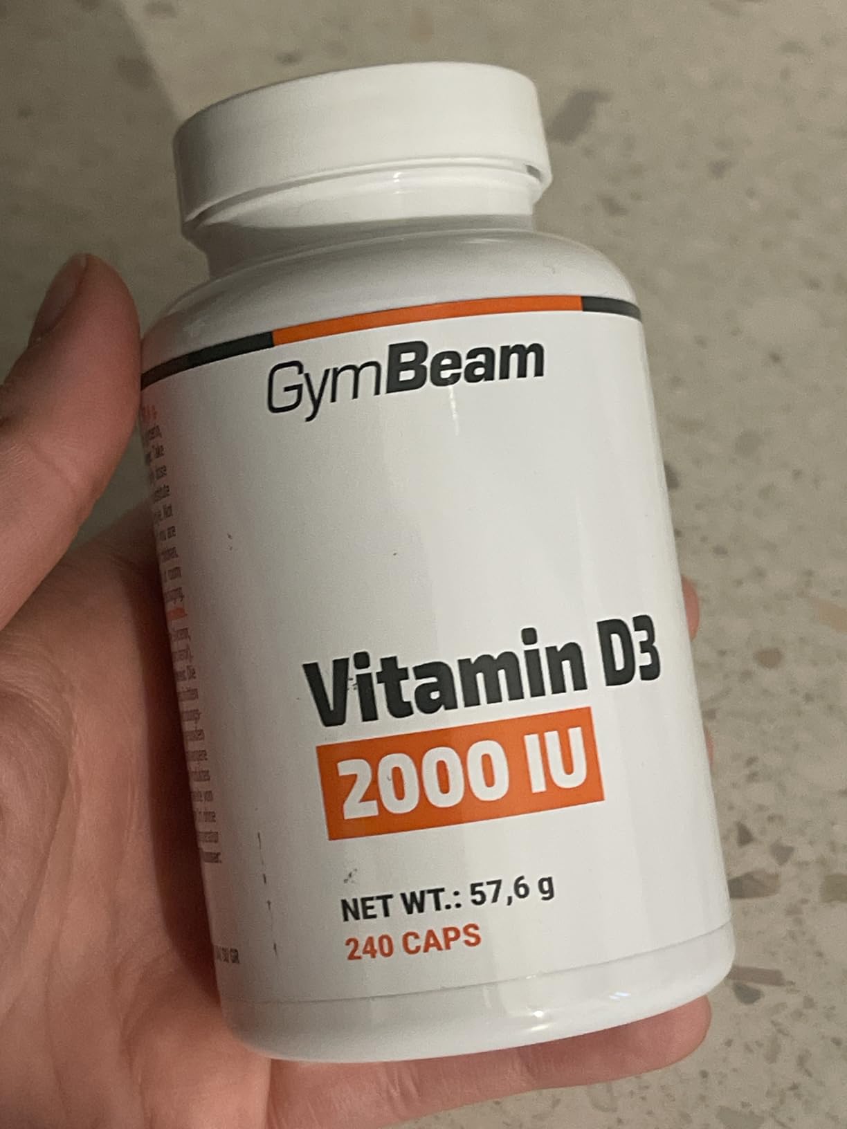 GymBeam Vitamina D3 2000 UI Capsule 60 cps ossa