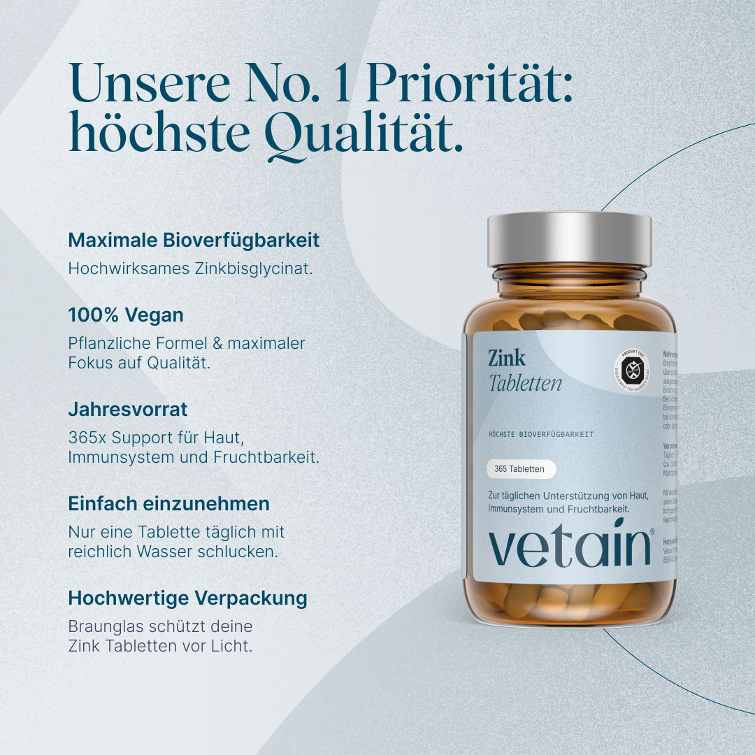 Vetain Zinkbisglycinat 25 mg zinco 365 compresse