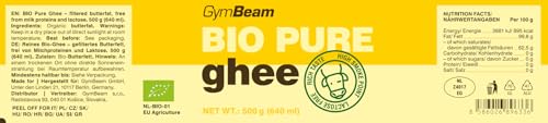 GymBeam Ghee Puro BIO Burro Chiarificato 500 g Senza Lattosio