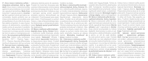 GymBeam Zinco Mono-L-Metionina Capsule Chelato Senza Glutine
