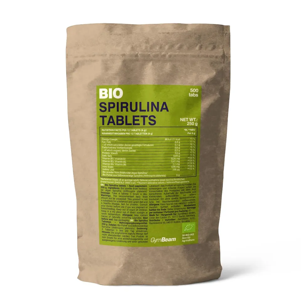 GymBeam Spirulina Bio integratore 500 mg 500 compresse