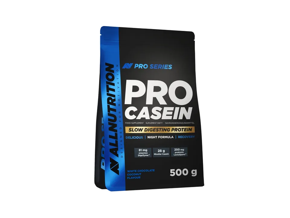 AllNutrition Pro Casein Proteine Cioccolato Bianco Cocco 500 g