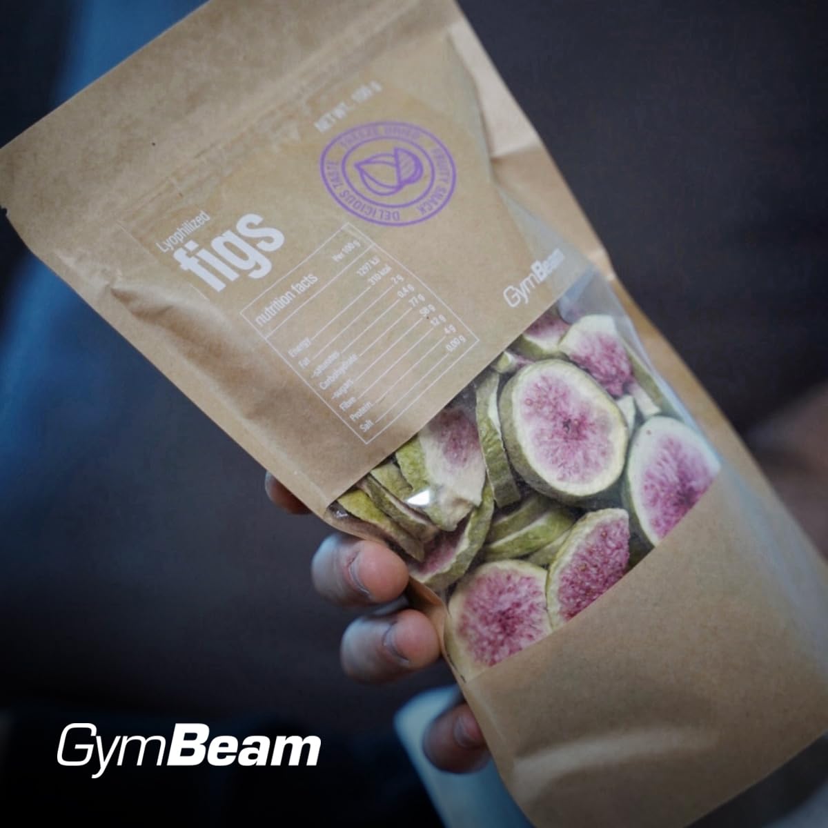 GymBeam Fichi Liofilizzati 100g Frutta Croccante Senza Zuccheri