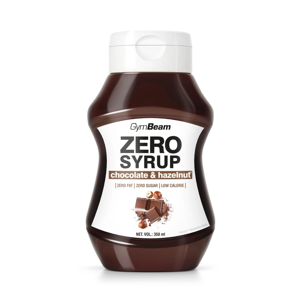GymBeam Alimentazione Sciroppo ZERO 350 ml Cioccolato Nocciola
