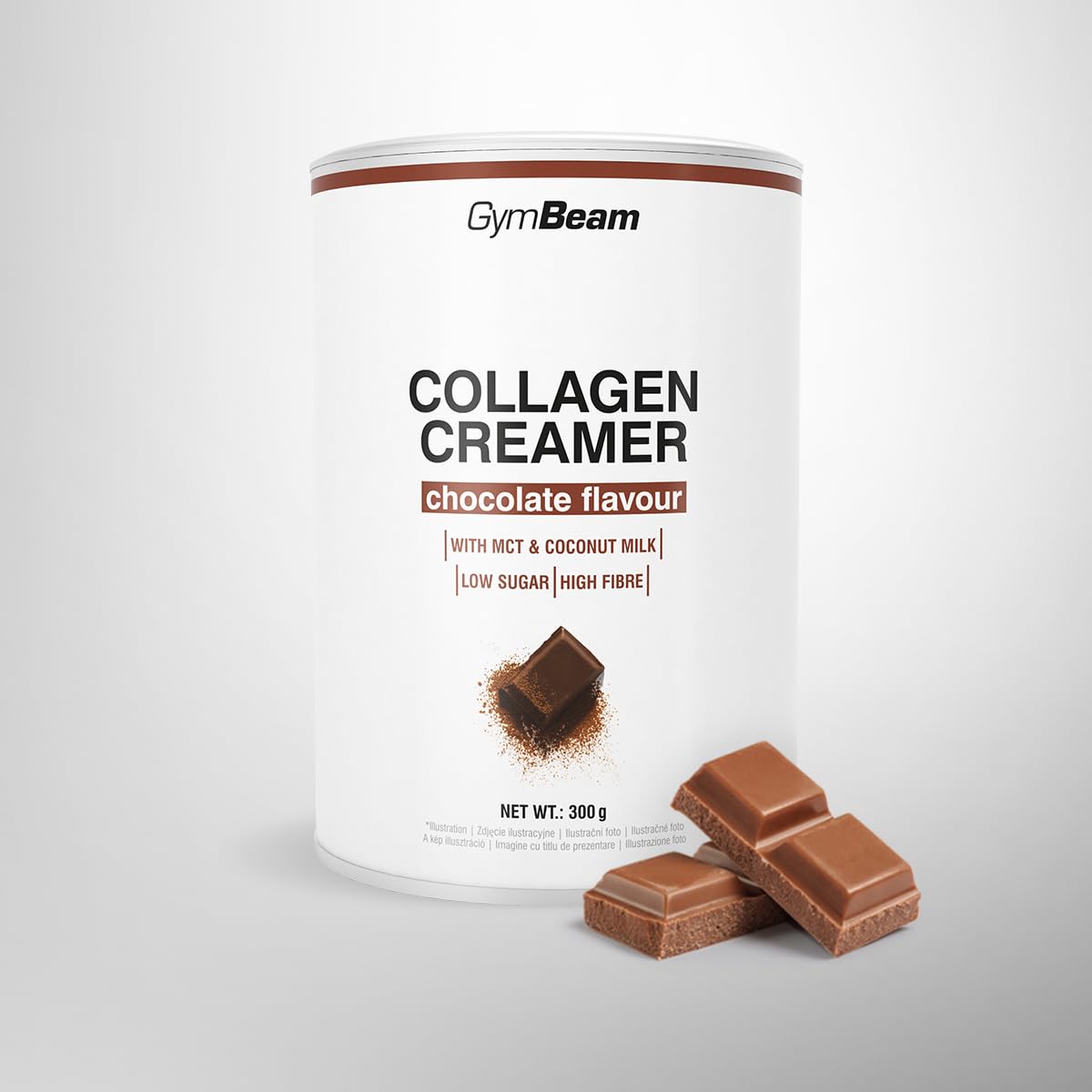 GymBeam Collagen Creamer 300 g polvere cioccolato cocco proteine