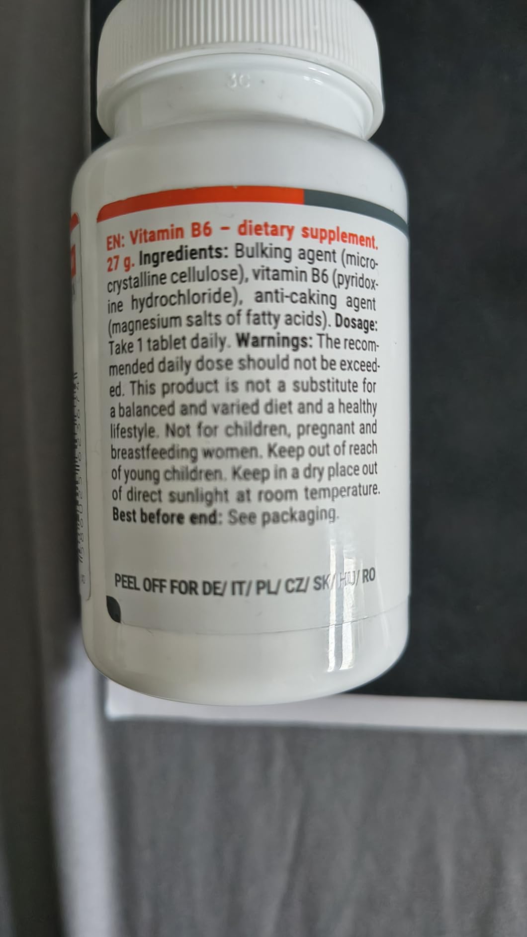 GymBeam Vitamina B6 90 Compresse Integratore Piridossina Fatica