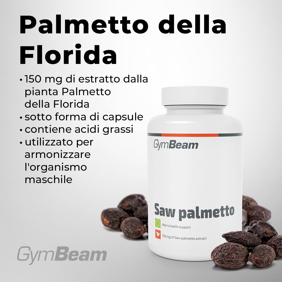 GymBeam Palmetto della Florida 150 mg capsule 90 pz uomo