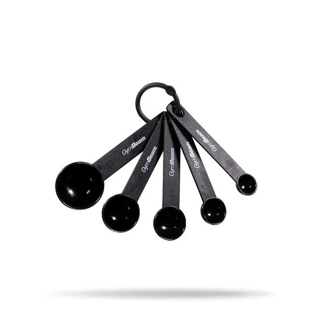 GymBeam Set Misurini Cucina 5 pezzi nero per polveri 15ml