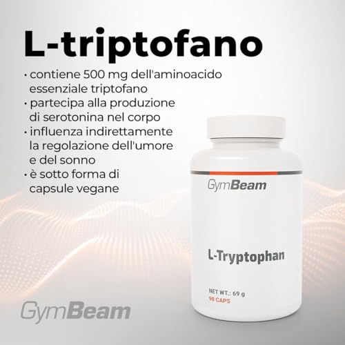 GymBeam Triptofano L-Triptofano 500 mg capsule vegane umore